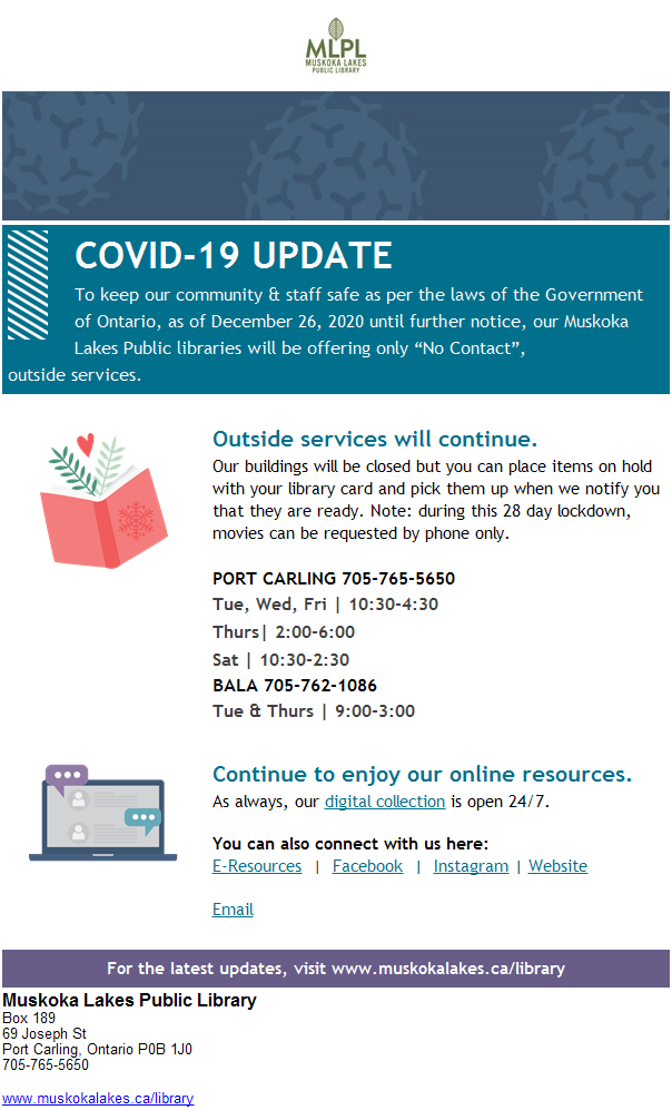 library covid-19 update