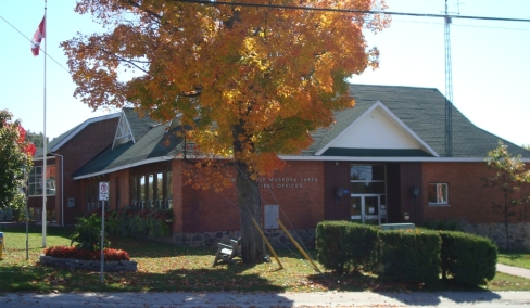 view of municipal office building from street