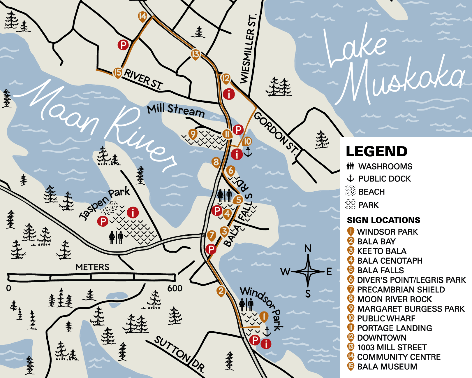 map of heritage walk