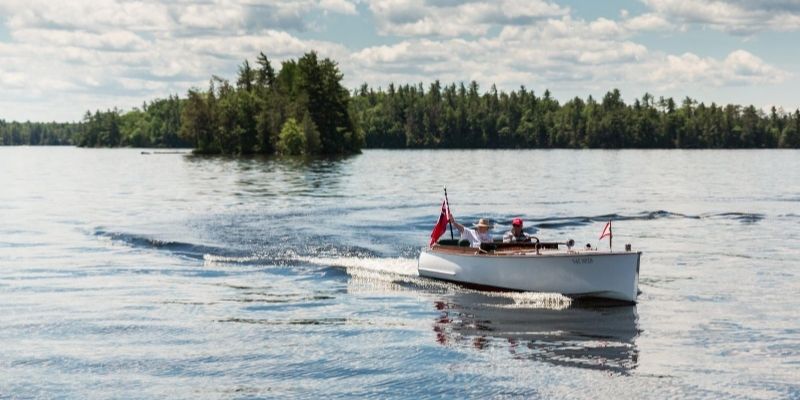 boat travelling on water