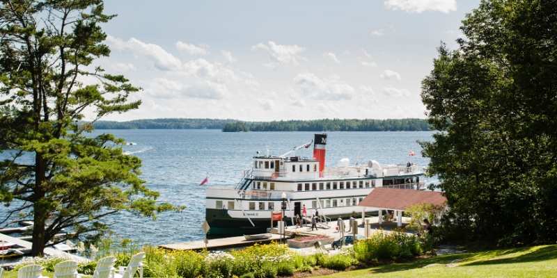 steamship parked at dock