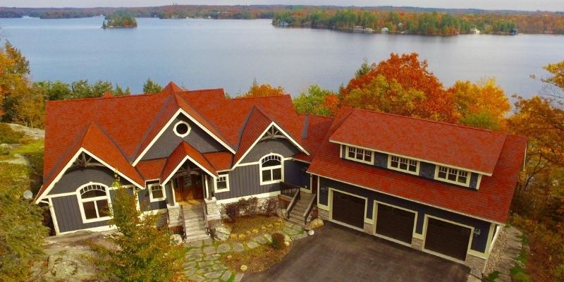 cottage on water