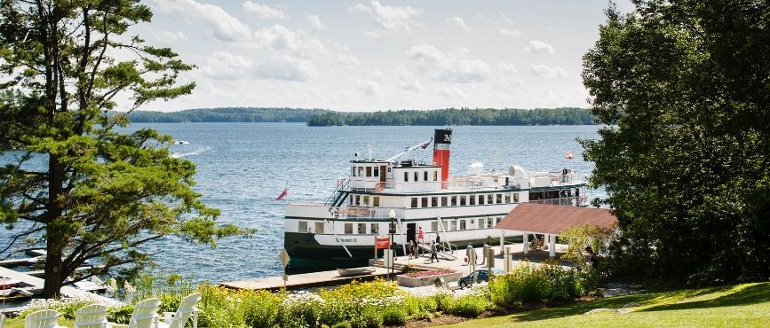 view of steamship parked at windermere dock