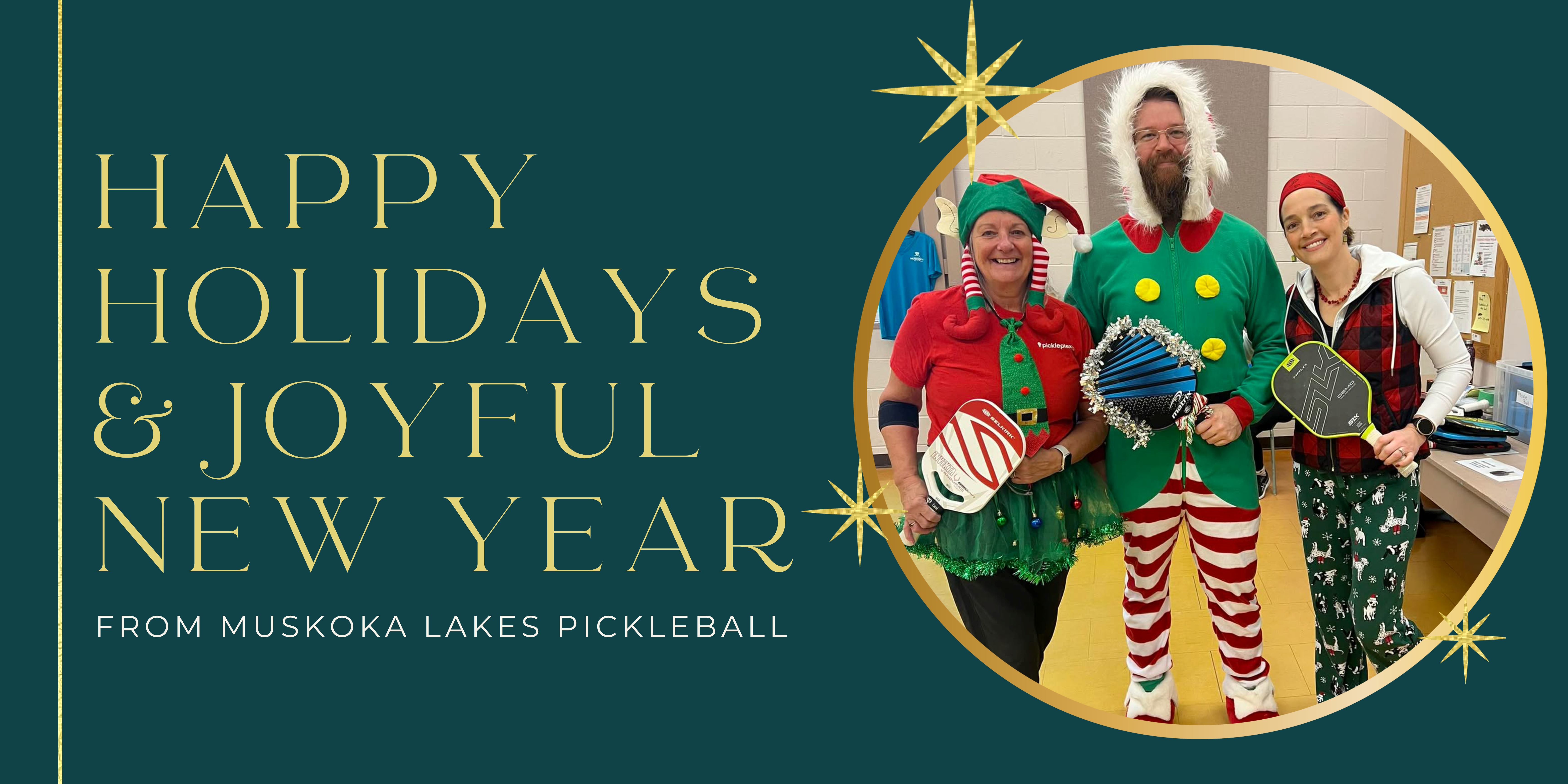 Happy holidays & joyful new year from muskoka lakes pickleball