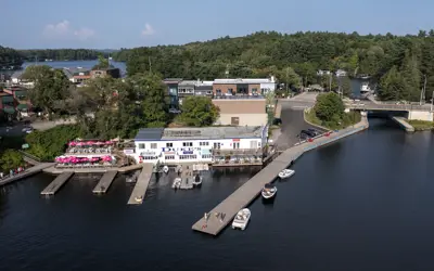 Aerial view of downtown Port Carling