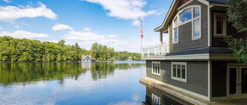 stra property on a lake