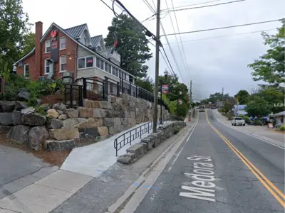 Google Maps road view of medora st