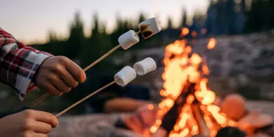 marshmallows over campfire 