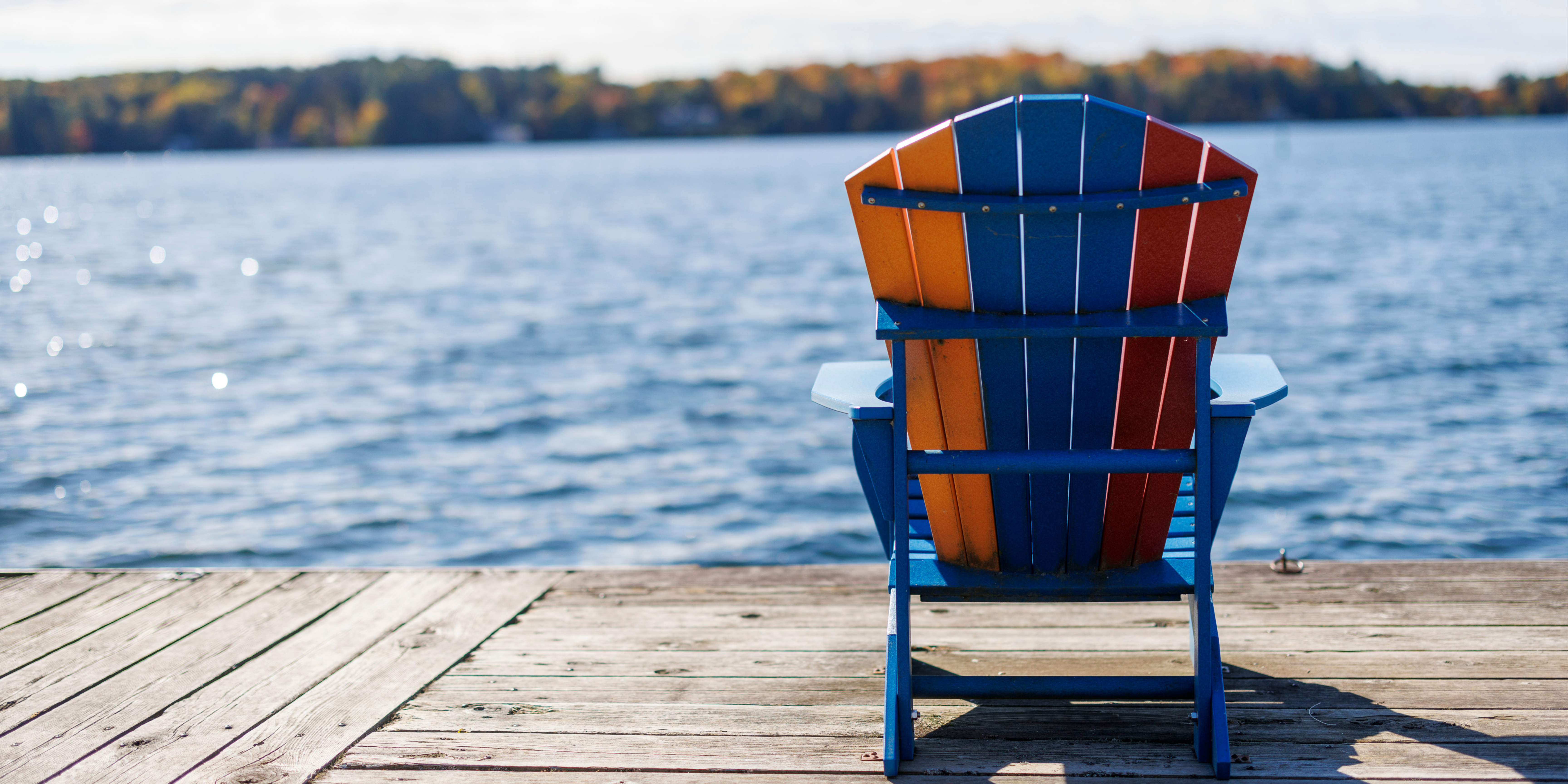 Muskoka chair on dock
