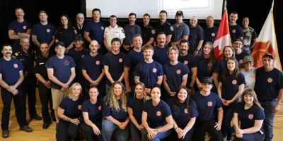 Group picture of muskoka lakes firefighters